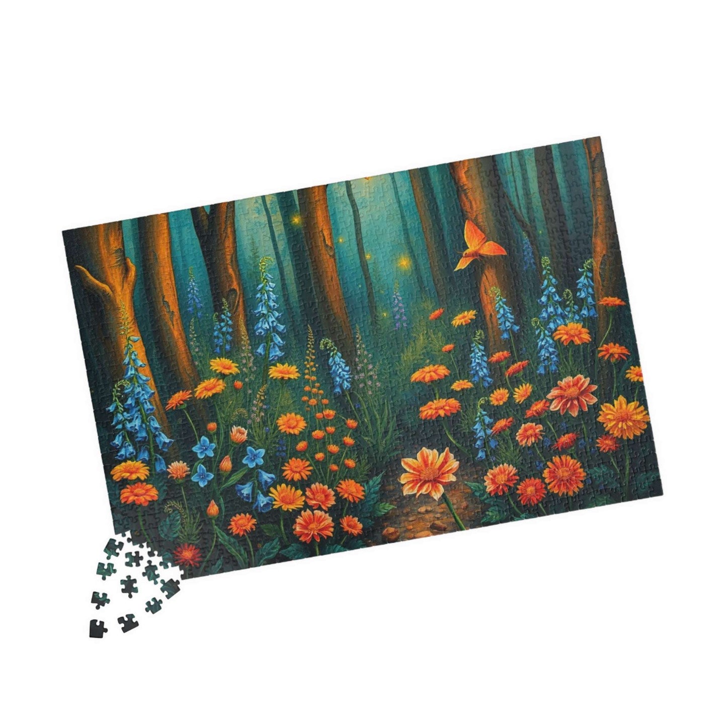 Enchanting Forest Puzzle | Floral Landscape Jigsaw Game for Adult | Nature Lover Gift, Indoor Game, Home Entertainment, Mindfulness Activity Puzzle The Puzzle Chest
