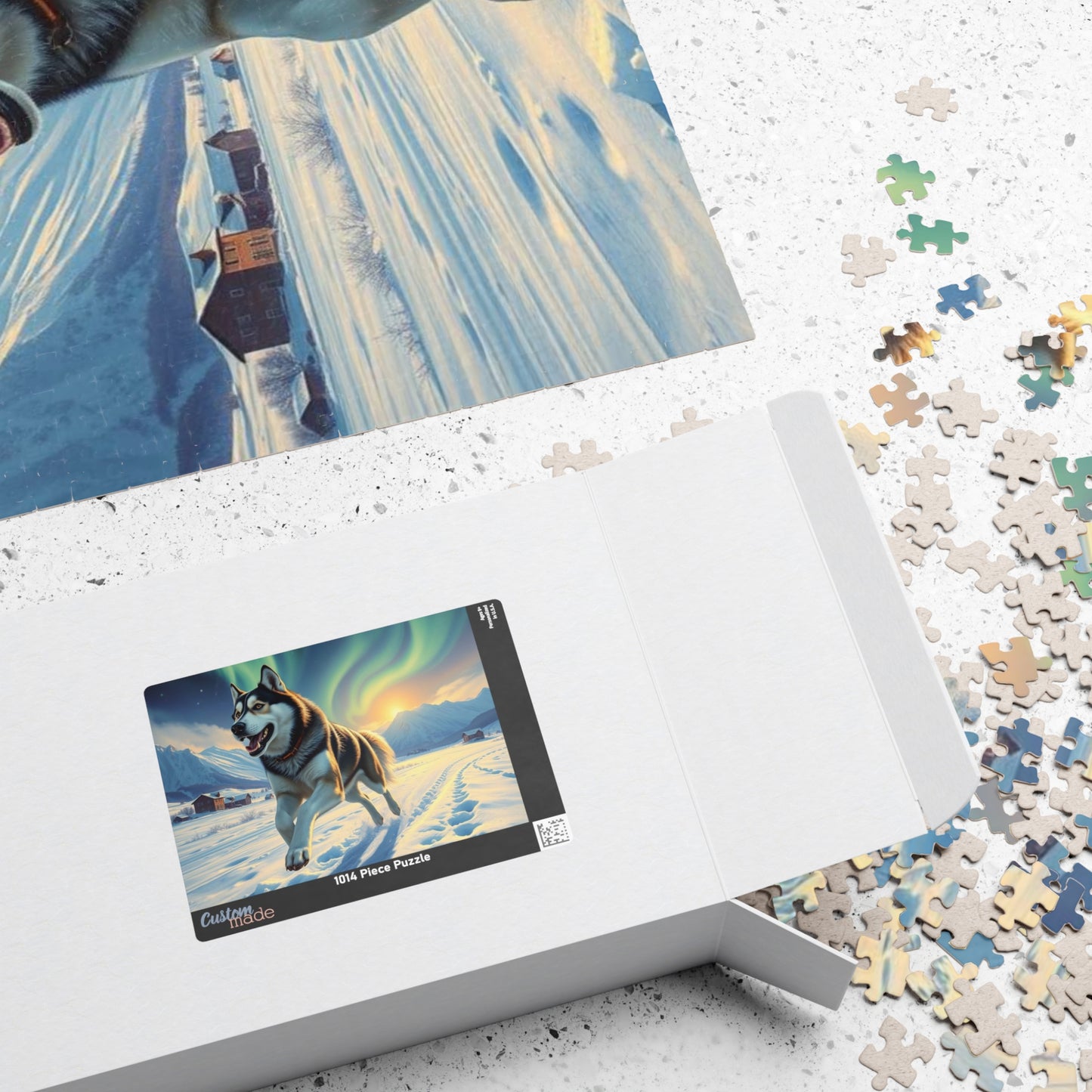 Siberian Husky Jigsaw Puzzle, Stunning Dog Artwork, Friend Gift for Animal Lover, Family Game Night, Home Entertainment Cozy Winter Activity Puzzle The Puzzle Chest