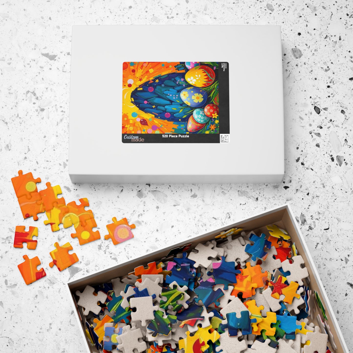 Vibrant Easter Egg Puzzle, Spring Jigsaw Game for Adults, Fun Family Activity, Puzzle Lover Holiday Birthday Gift for Friends, Easter Celebration Puzzle The Puzzle Chest