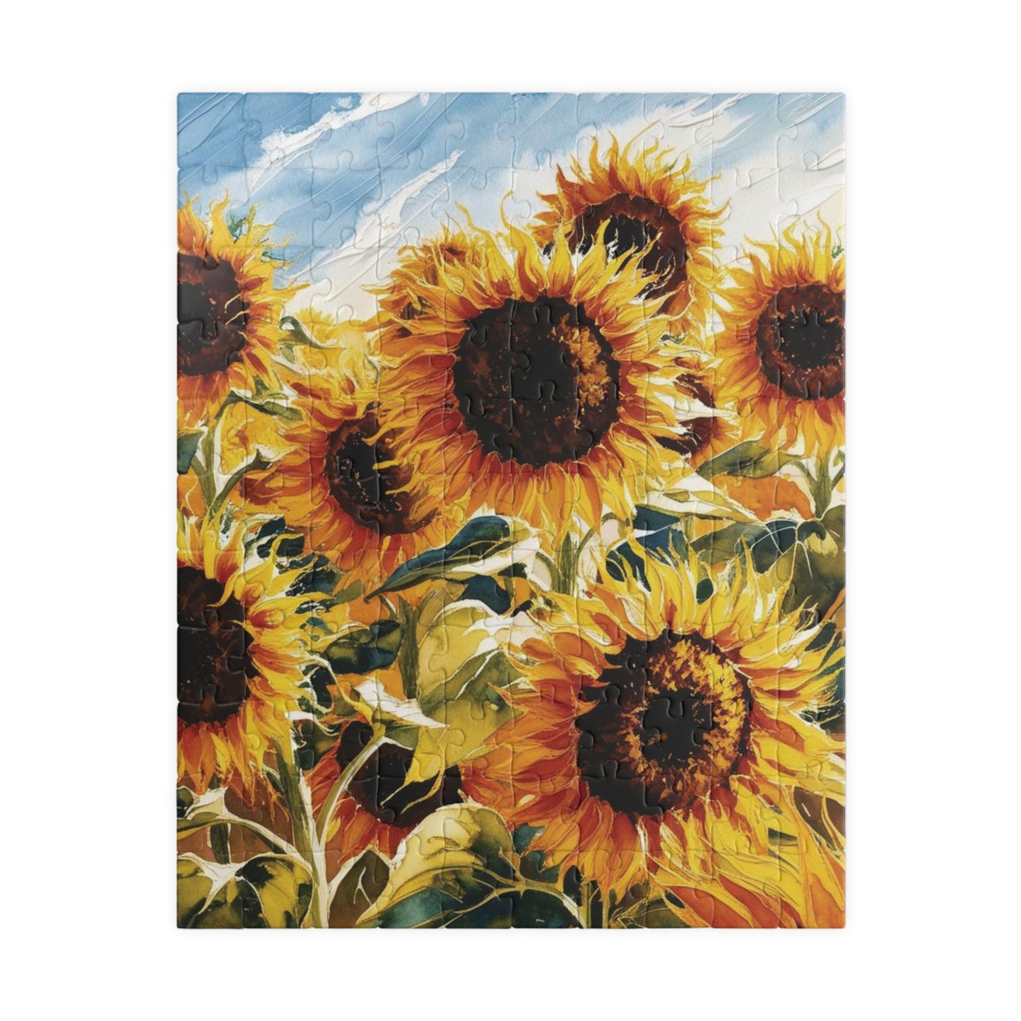 Sunflower Field Puzzle, Floral Jigsaw Game for Adult Home Entertainment, Family Game Night, Holiday Birthday Gift for Puzzle Loving Friends 110 pcs (Vertical) Puzzle The Puzzle Chest