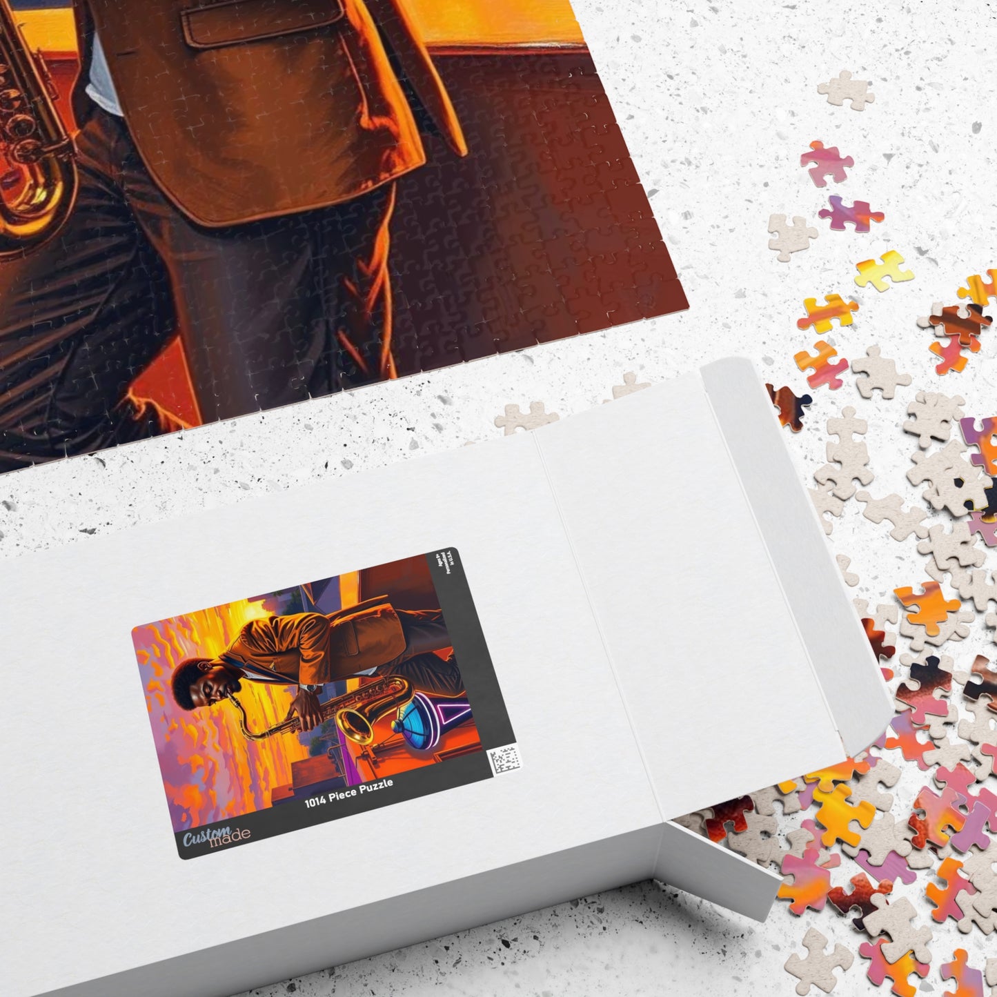 Jazz Evening Puzzle - Black Man Portrait, Black Art, Afro American Musician, Gift for Music Lovers, Family Entertainment, Creative Activity Puzzle The Puzzle Chest