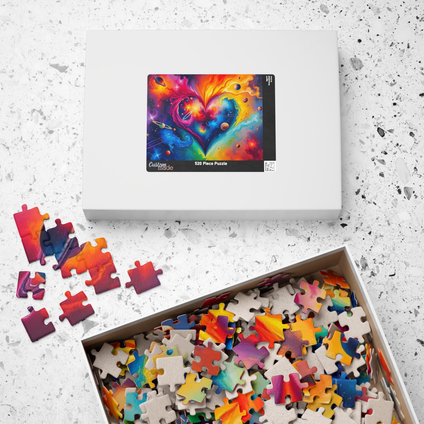 Celestial Love Jigsaw Puzzle, Pride Galaxy Puzzle, Cosmic Heart Puzzle, LGBTQ+ Puzzle Puzzle The Puzzle Chest