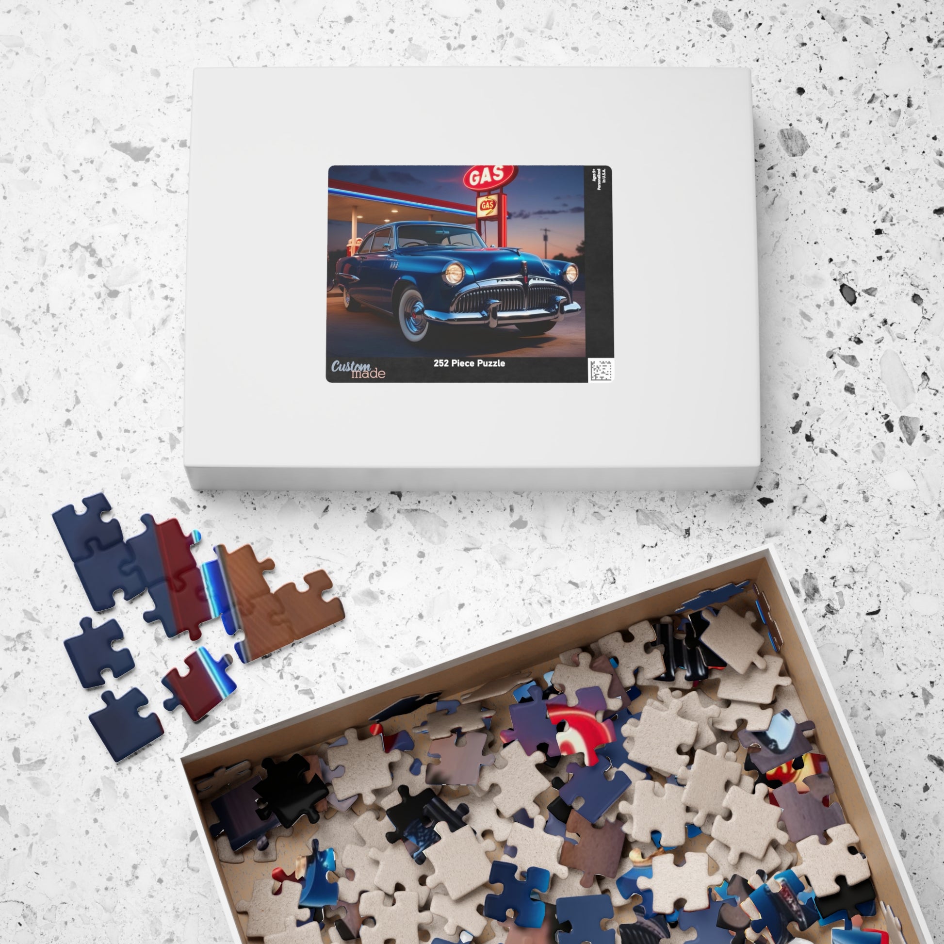Vintage Car Puzzle - Classic 1958 Hawk, Nostalgic Automotive Art for Puzzle Lovers Puzzle The Puzzle Chest