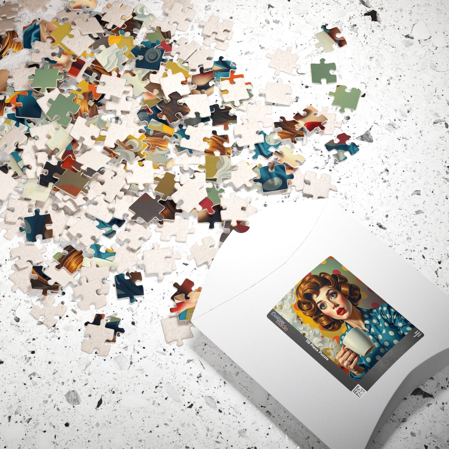 Retro Style Puzzle with Vintage Woman, 110-520 Piece Jigsaw, Perfect for Family Game Night, Nostalgic Gifts for Puzzle Lovers