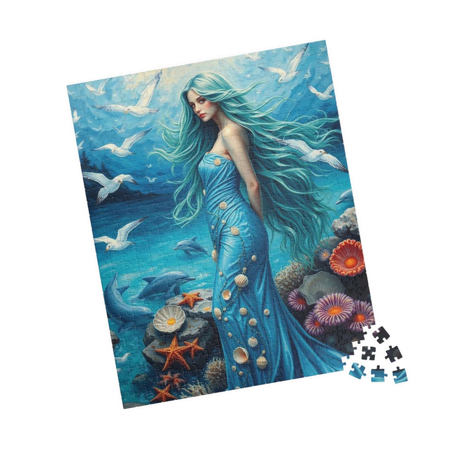 Lady of the Ocean Garden - Seashell Fantasy Jigsaw Puzzle