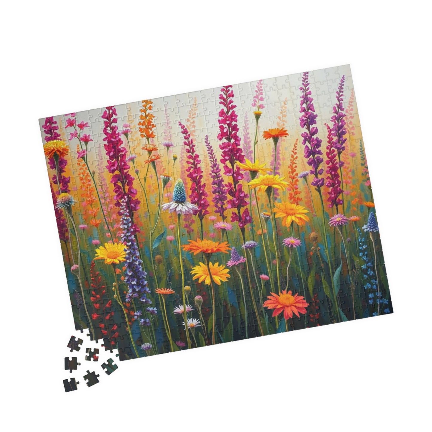 Floral Serenity Puzzle, Jigsaw Puzzle Game for Home Entertainment, Gift for Nature Lovers, Family Night, Mindfulness Activity, Brain Teaser Puzzle The Puzzle Chest