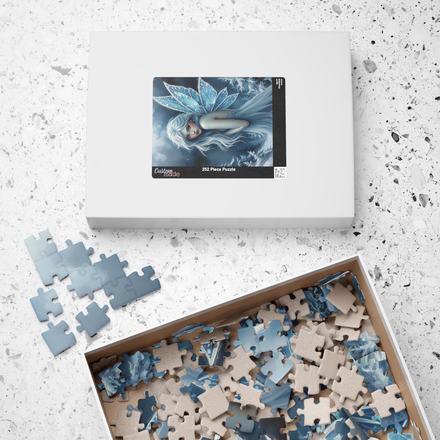 Frosted Winter Fairy Puzzle, Enchanted Mythical Creature, Magical Puzzle Lover Gift Fantasy Game for Cozy Family Night Solo Fun Brain Teaser Puzzle The Puzzle Chest