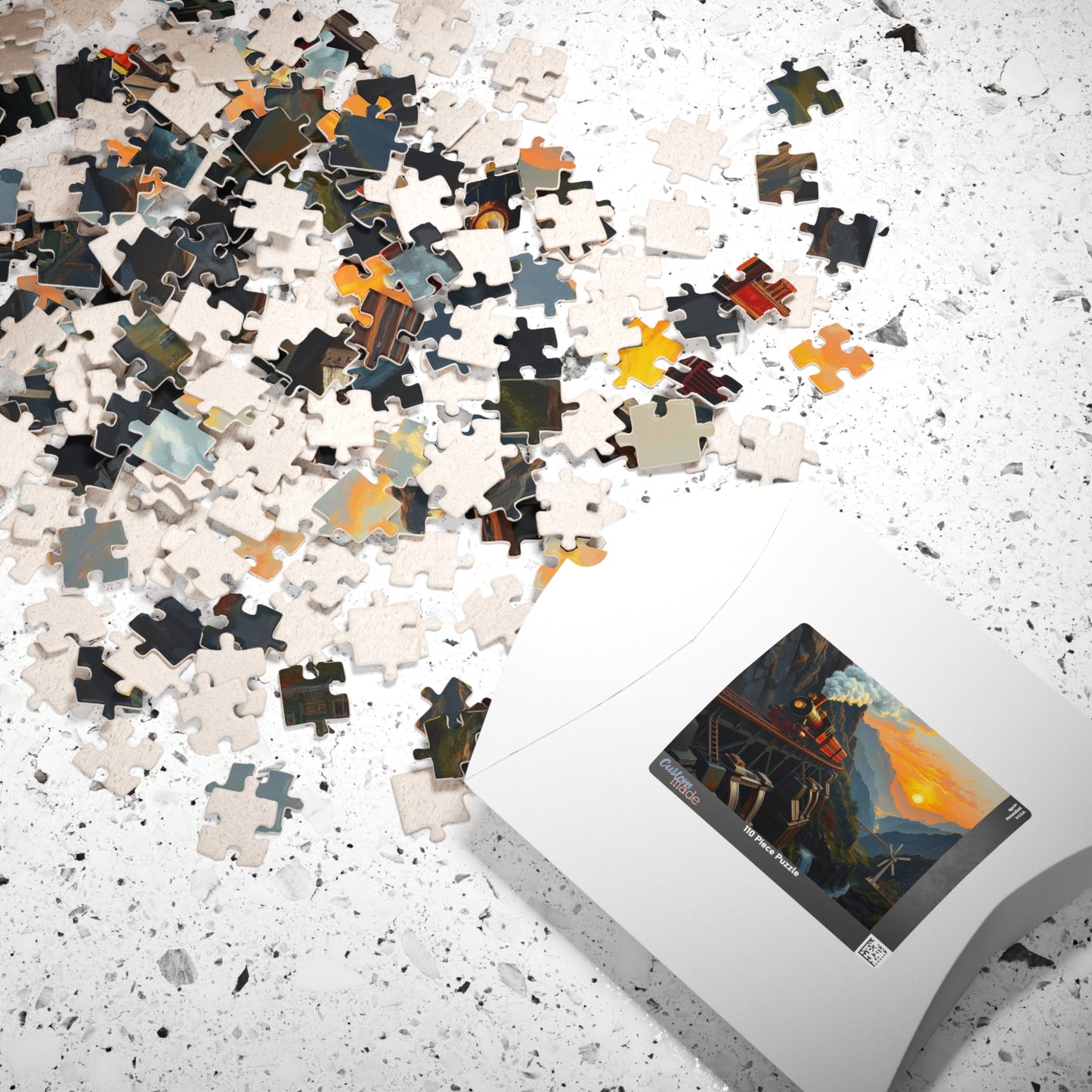 Scenic Steampunk Train Adventure Puzzle, Enchanting Landscape Jigsaw for Family Fun, Gifts for Train Lovers, Home Entertainment Brain Teaser Puzzle The Puzzle Chest