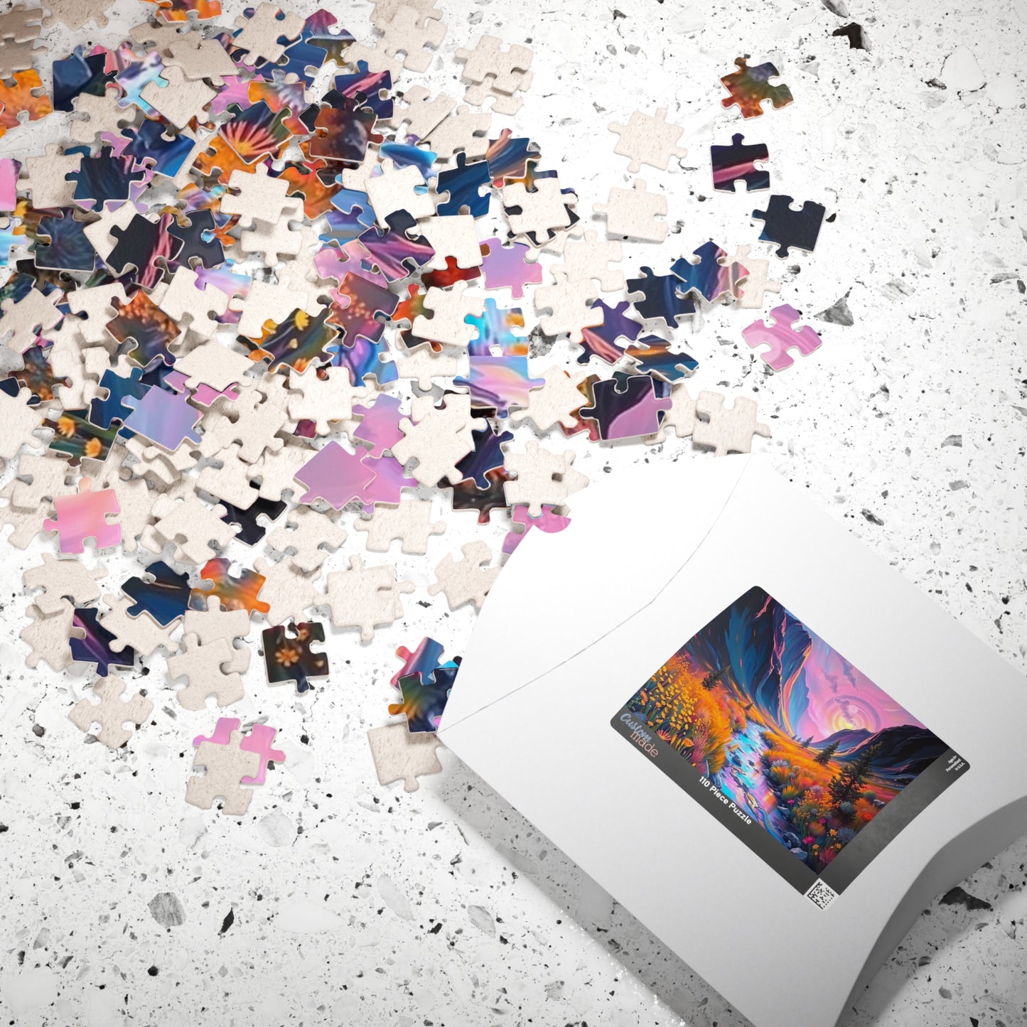 Mountain View Landscape Puzzle, 110-1014 Jigsaw Game for Adults, Colorful Art Puzzle for Relaxation, Nature Lover Gift, Family Fun Activity Puzzle The Puzzle Chest