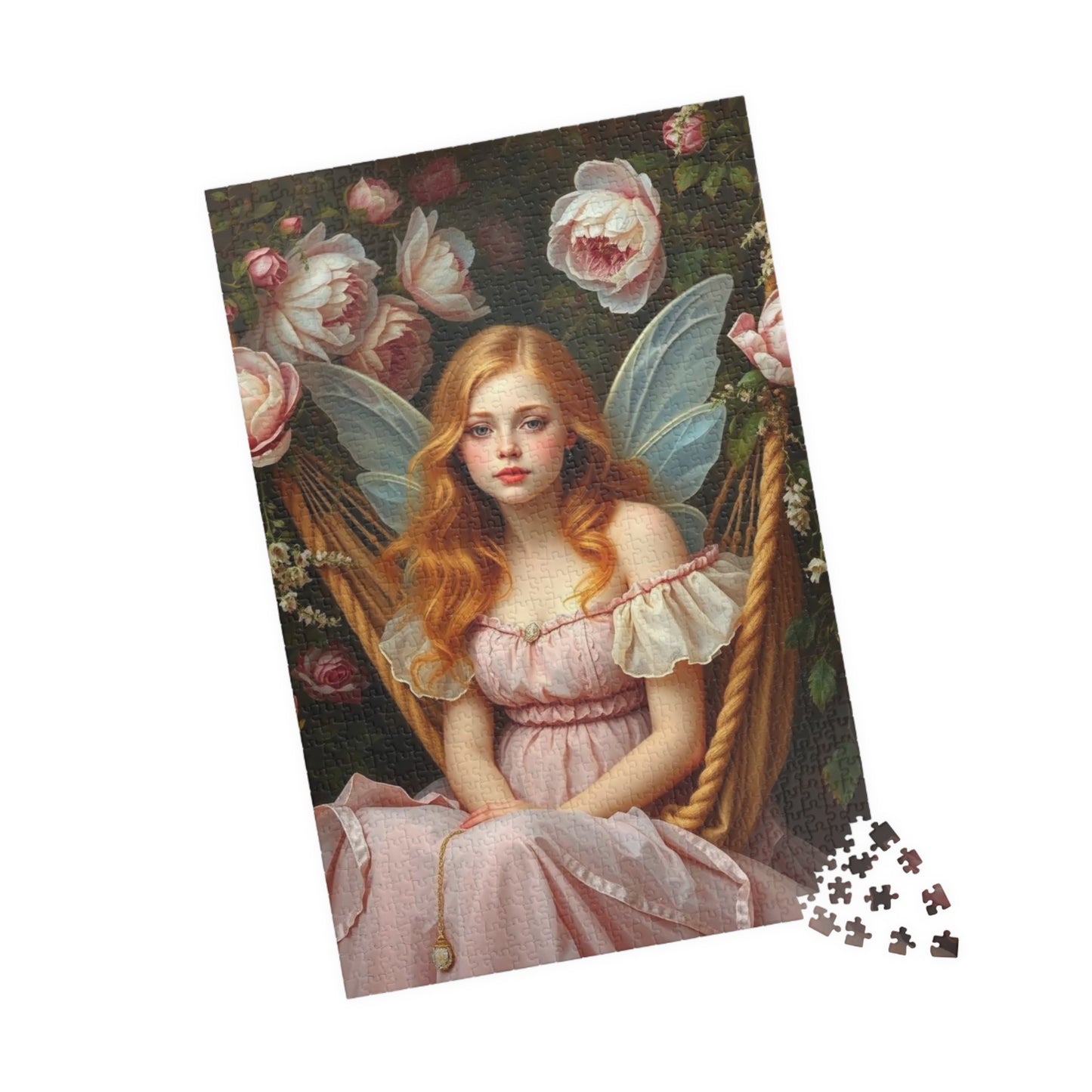 Hammock in Bloom Fairy-Themed Jigsaw Puzzle, Enchanting Artwork Game, Fantasy Gift for Puzzle Lover, Fun Family Solo Activity, Brain Teaser Puzzle The Puzzle Chest