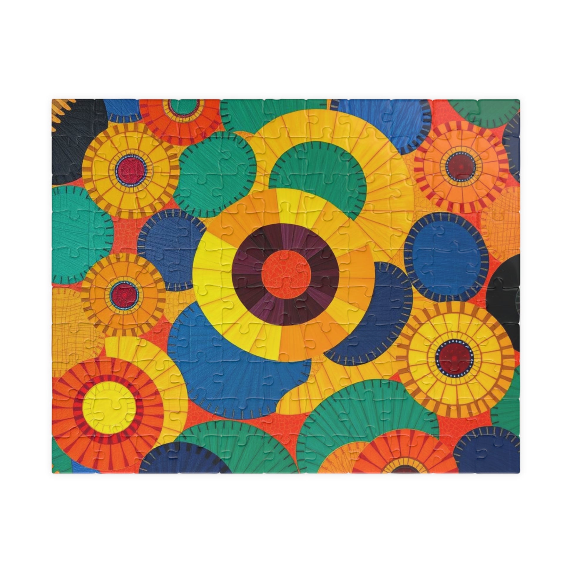 Colorful Abstract Jigsaw Puzzle Game for Adults - Geometric Shapes 110 pcs (Horizontal) Puzzle The Puzzle Chest