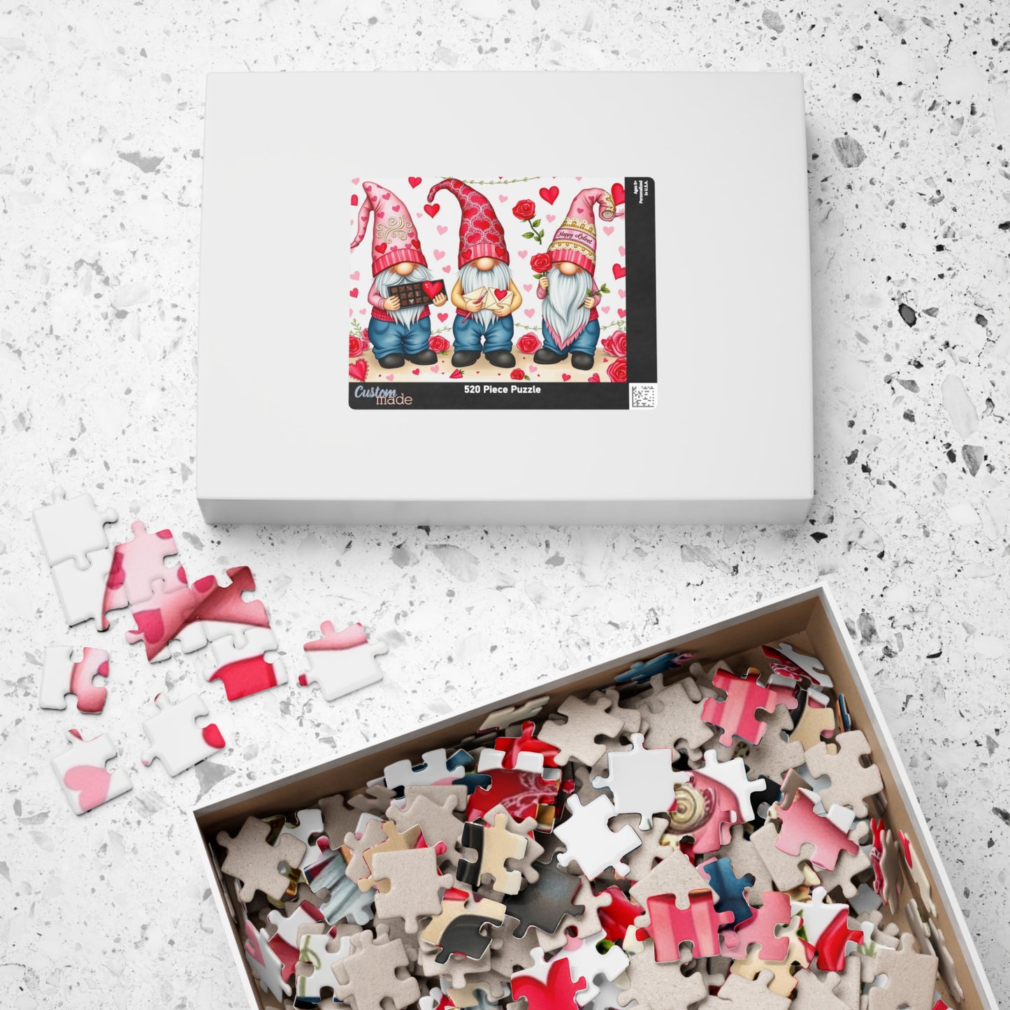 Valentine's Day Gnome Puzzle - Love Themed Jigsaw Game Puzzle The Puzzle Chest