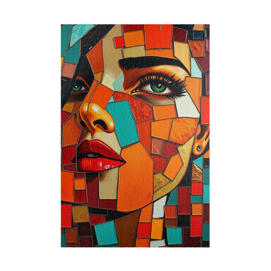 Mosaic Abstract Portrait Jigsaw Puzzle, 110-1014 Pieces Woman with Fragmented Face, Unique Gift for Art Lover, Family Fun, Creative Activity 1014 pcs (Vertical) Puzzle The Puzzle Chest