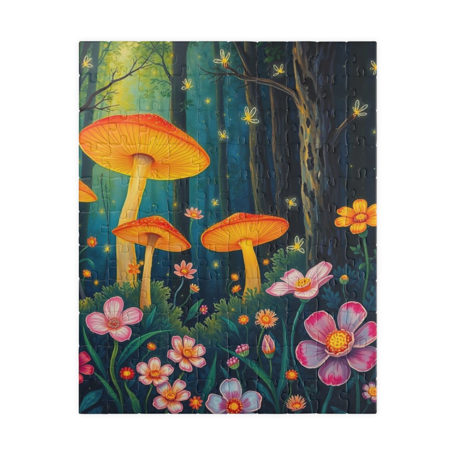 Mushroom Forest Puzzle, Nature-Themed Jigsaw Game, 110-1014 Piece Family or Solo Fun, Holiday Birthday Gift for Nature Lover, Friend 110 pcs (Vertical) Puzzle The Puzzle Chest