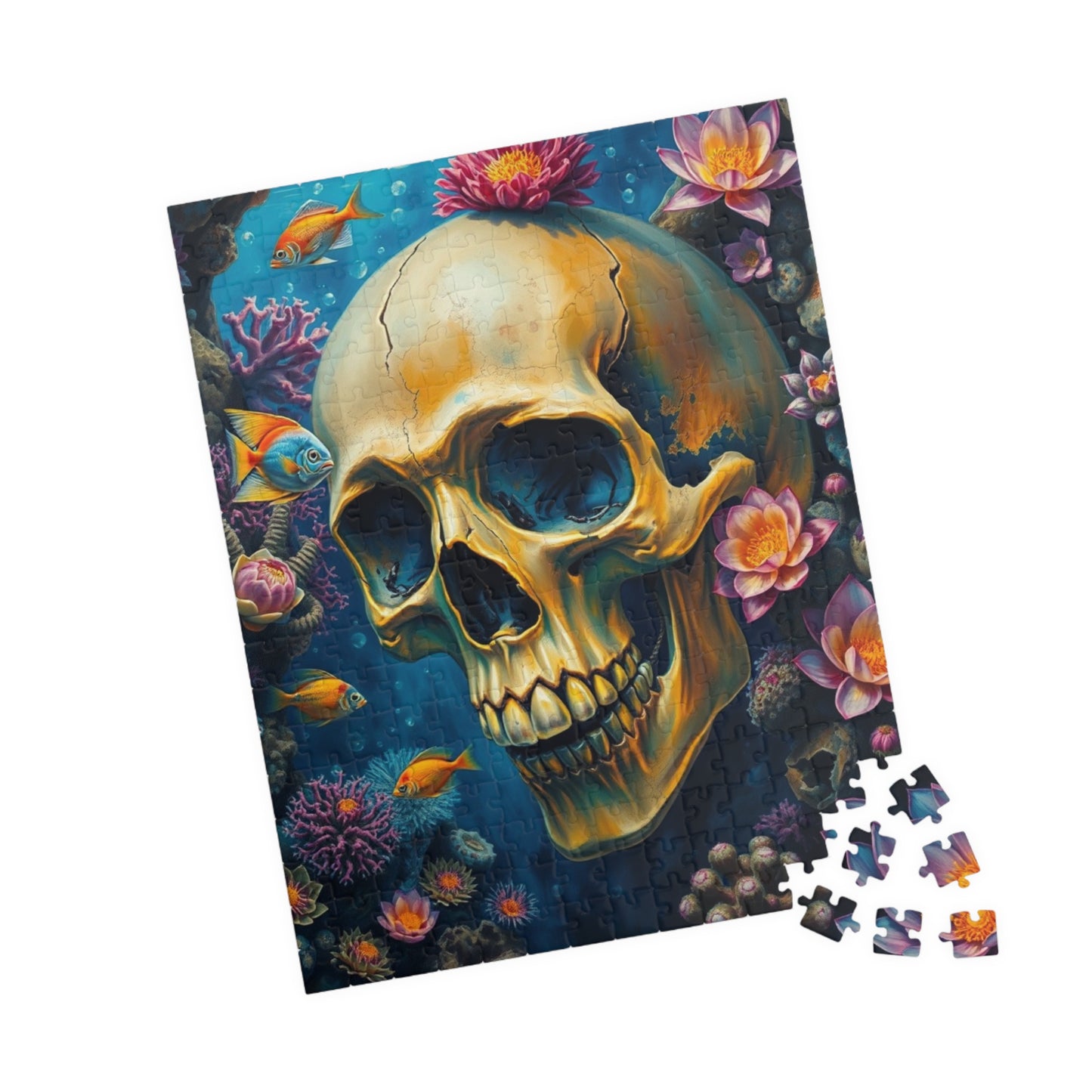 Skull Ocean Puzzle, Unique Skull Artwork, 110-1014 Piece Gothic Adult Jigsaw Game, Gift for Puzzle Enthusiast, Perfect Home Entertainment Puzzle The Puzzle Chest