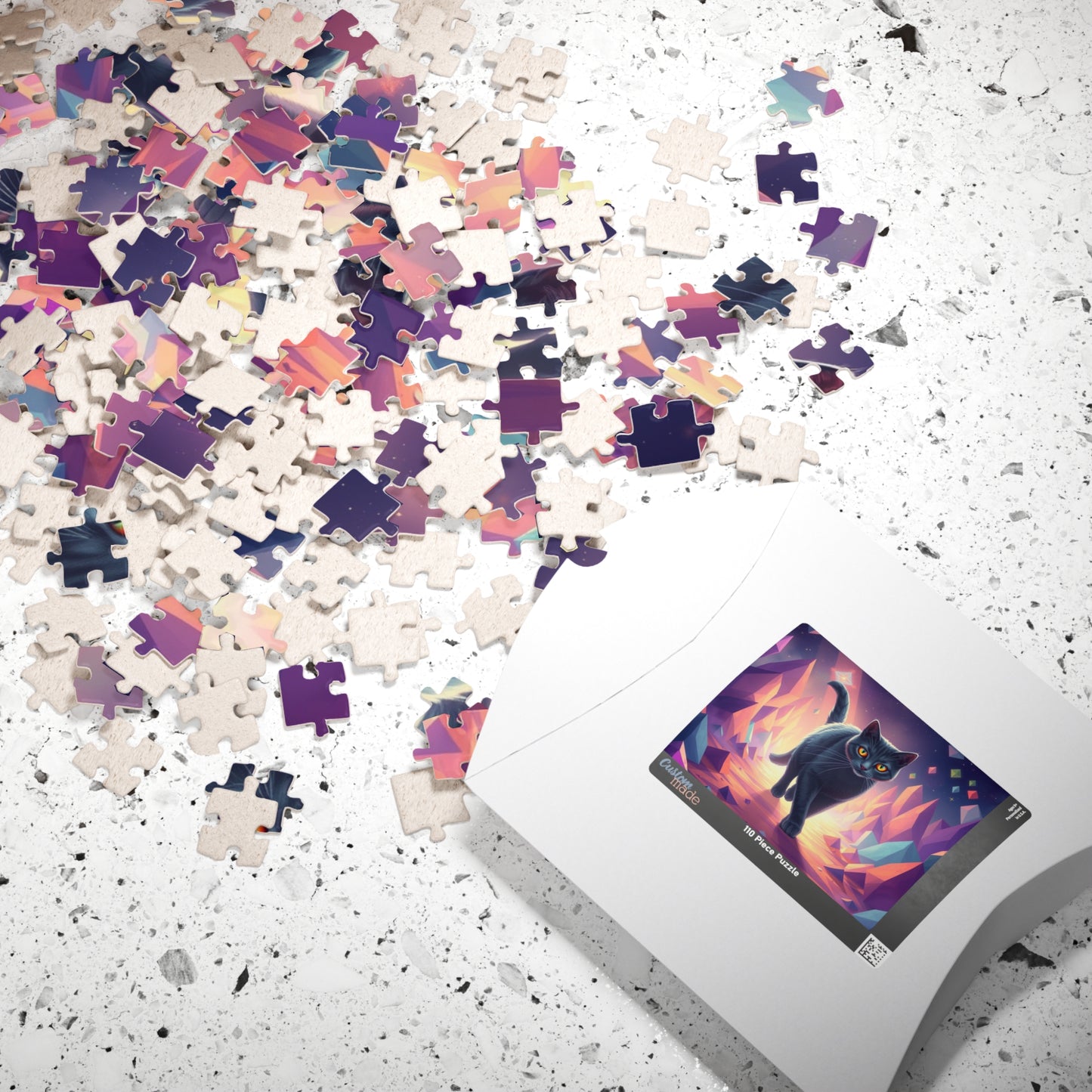 Mystical Cat Puzzle, Colorful Cat Jigsaw, Cat Lover Gift, Unique Home Decor, Family Game Night Puzzle The Puzzle Chest
