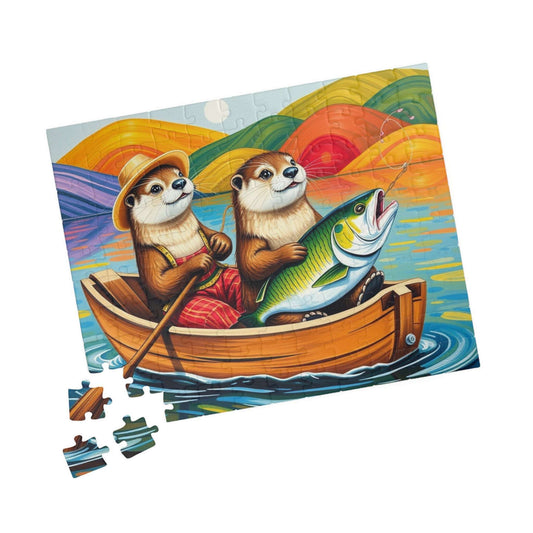 Otter Adventure Jigsaw Puzzle Game, Nature and Animal Lovers Gift, Family Game Night, Indoor Activity, Fun Home Entertainment 110 pcs (Horizontal) Puzzle The Puzzle Chest