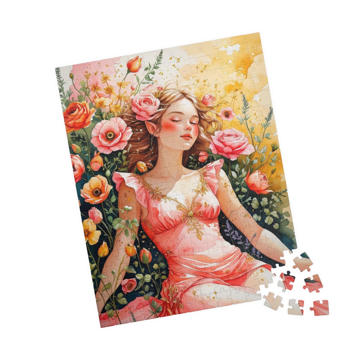 Forget-Me-Nots Fairy Jigsaw Puzzle, Mythical Fantasy Gift for Floral Lover Puzzle Enthusiast, Mindfulness Activity Family Bonding Game Night Puzzle The Puzzle Chest