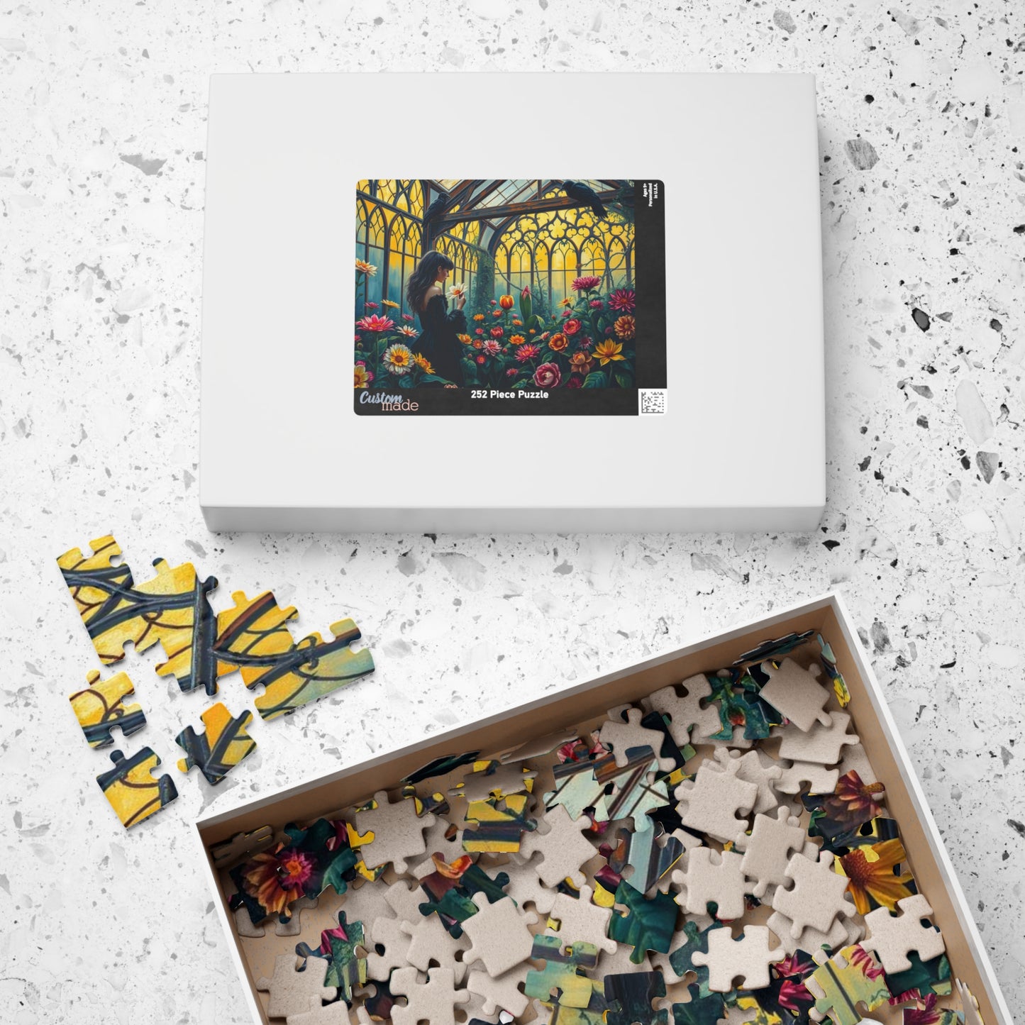 Twilight Flora Jigsaw Puzzle - A Gothic Garden, Gothic Greenhouse Game for Adult Dark Art Puzzle Lovers, Creative Gift for All Occasions