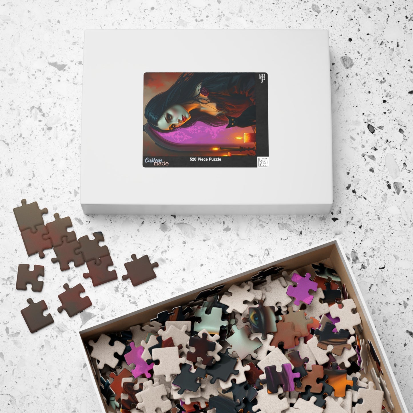 Gothic Witch Jigsaw Puzzle for Adult, Unique Gift for Fantasy Dark Art Lover and Puzzle Enthusiast, Mindful Activity, Quiet Leisure Solo Fun Puzzle The Puzzle Chest