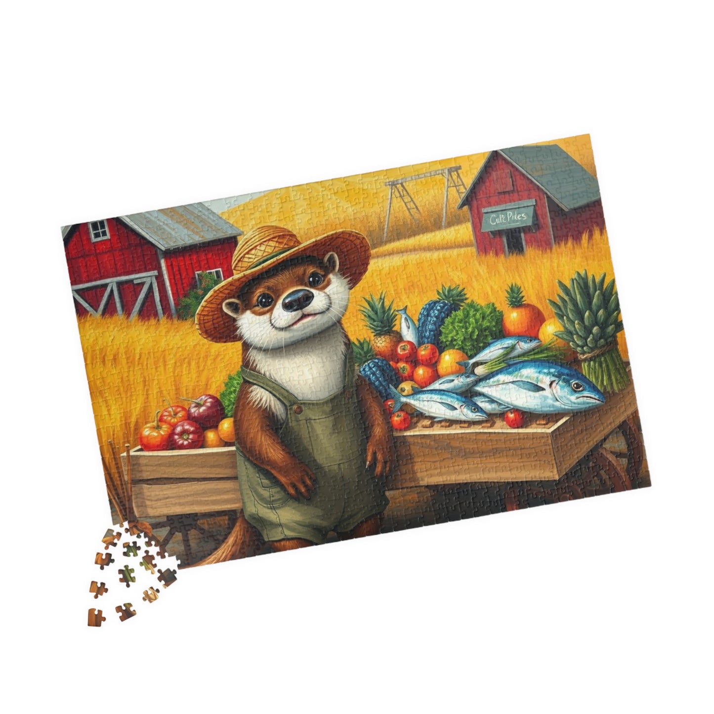 Whimsical Animal Jigsaw Puzzle, Otter Farm Scene, Fun Family Game Night, Perfect Gift for Adult and Animal Lover Puzzle The Puzzle Chest