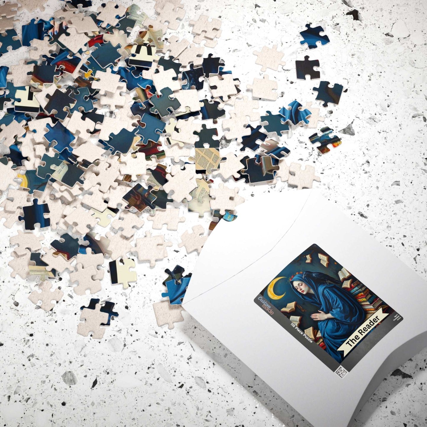The Reader Mystical Tarot Card Jigsaw Puzzle: Books, Raven, Moon - Hobby Game Puzzle The Puzzle Chest