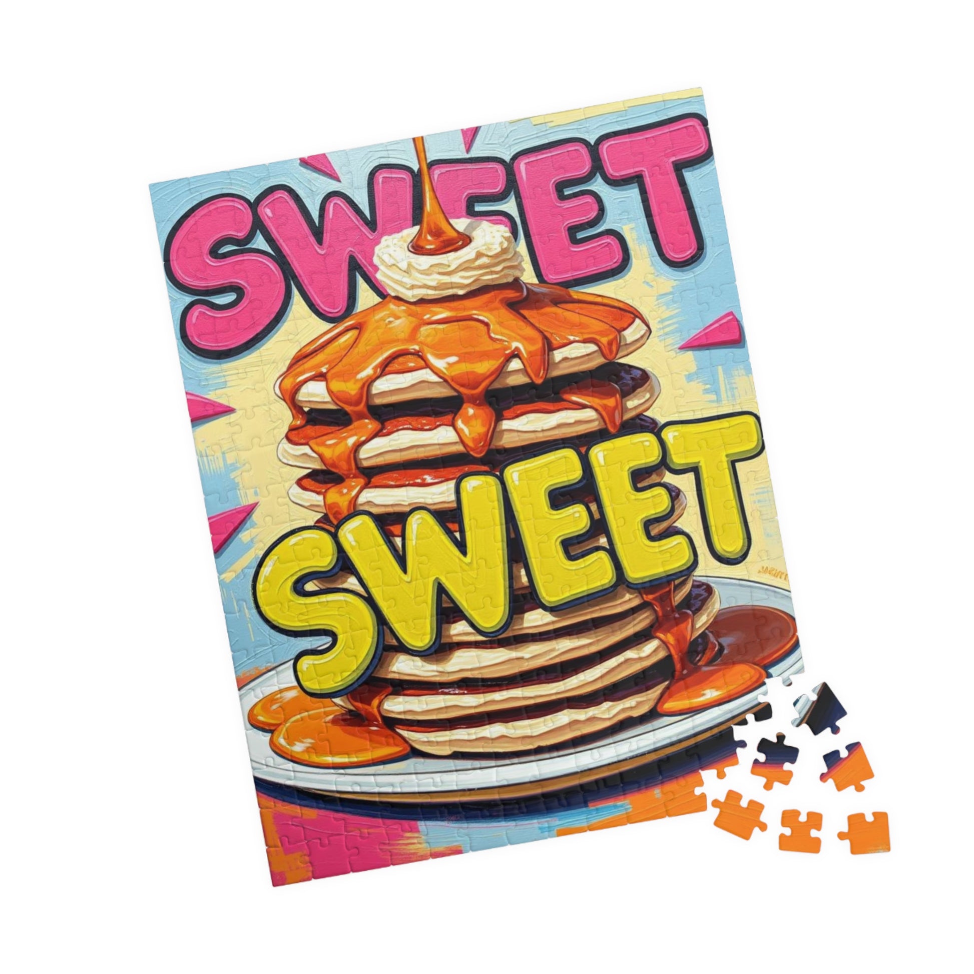 Sweet Pancake Puzzle - Pop Art Jigsaw Game, Fun Family Activity, Perfect for Breakfast Lovers, Game Night, Gift for Foodies, 110-1014 pieces 252 pcs (Vertical) Puzzle The Puzzle Chest