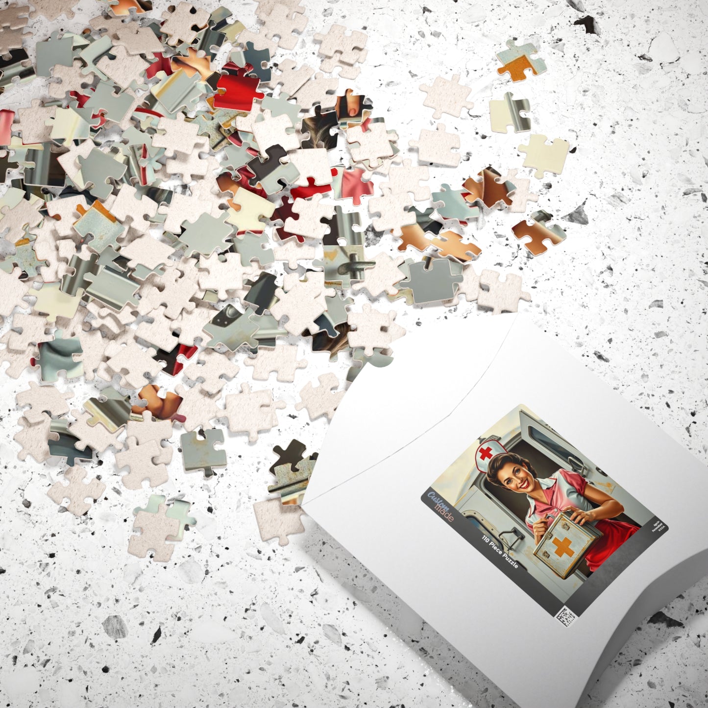 Vintage Nurse Jigsaw Puzzle, Retro Medical Art Wartime, Unique Gift for Healthcare Worker, Family Fun Activity, Brain Teaser, Creative Hobby Puzzle The Puzzle Chest
