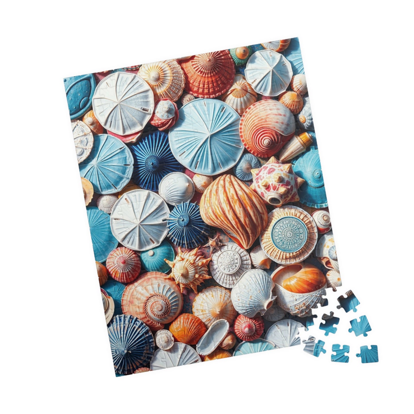 Seashell Collage Puzzle - 110/252/520/1014 Pieces, Marine Decor, Ocean Lover and Puzzle Enthusiast Gift, Family Fun, Beach-Themed Activity Puzzle The Puzzle Chest
