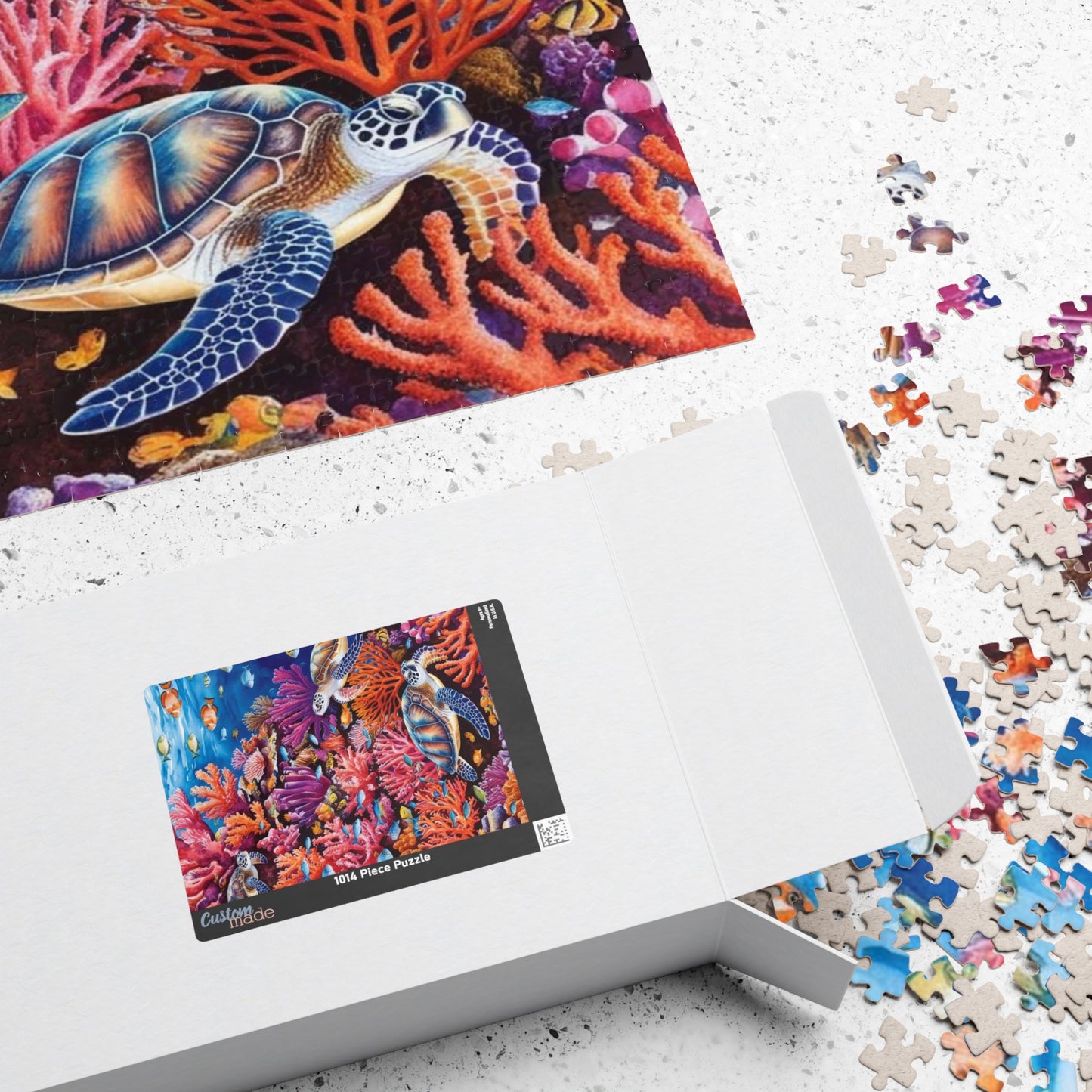 Underwater Sea Turtles Jigsaw Puzzle, 520-Piece Ocean Coral Reef Fish, Meditation Game, Stress Relief Activity, Best Gift for Nature Lovers Puzzle The Puzzle Chest