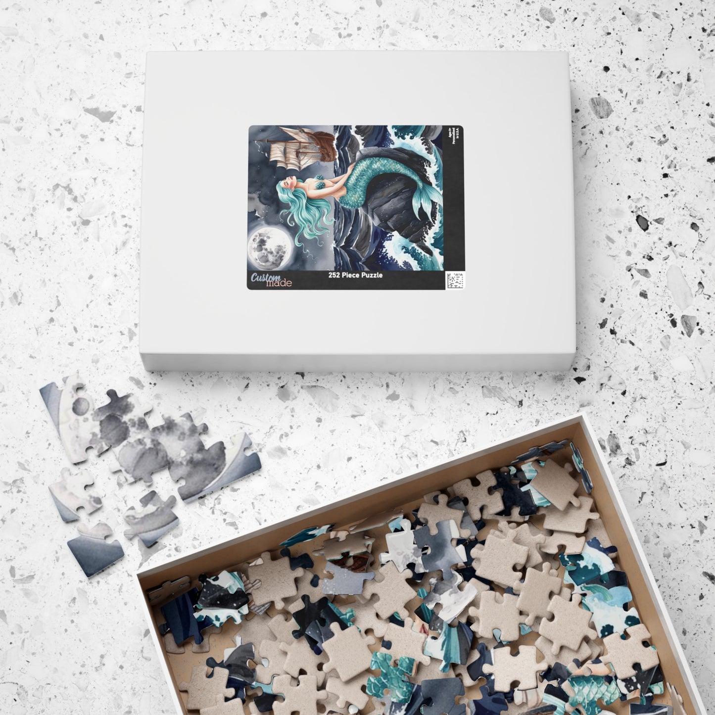 Siren Jigsaw Puzzle, Ocean Themed Mythical Creature, Sea Maiden Puzzle, Game for Fun Family Activity, Bonding and Entertainment, Hobby Puzzle The Puzzle Chest