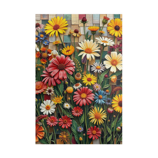 Vibrant Flower Garden Mosaic Puzzle | Perfect Gift for Nature Lovers and Art Enthusiasts, Family Bonding Activity, Birthday, and Relaxation 1014 pcs (Vertical) Puzzle The Puzzle Chest