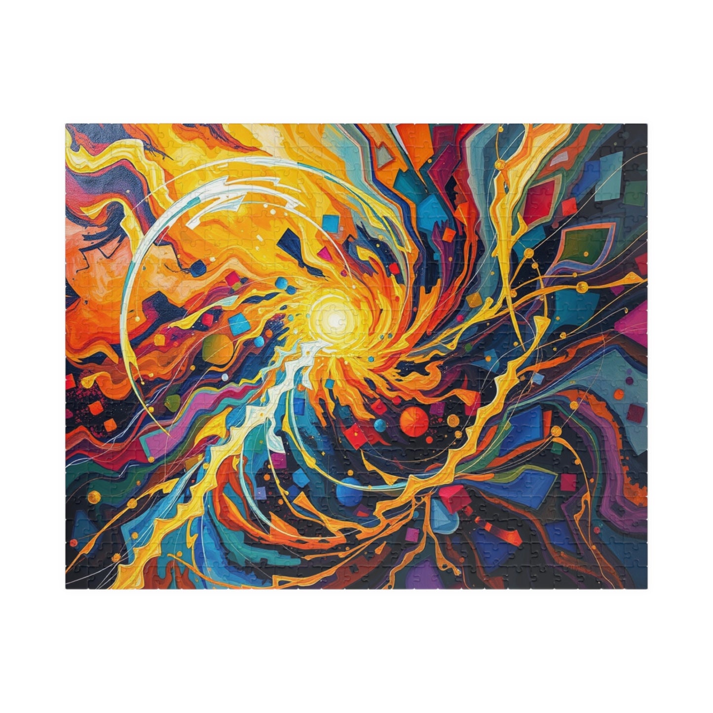 Colorful Galaxy Spiral Puzzle | Abstract Jigsaw Game Puzzle for Adults, Family Activity or Solo Fun, Unique Gift, Brain Teaser, Mindfulness 520 pcs (Horizontal) Puzzle The Puzzle Chest