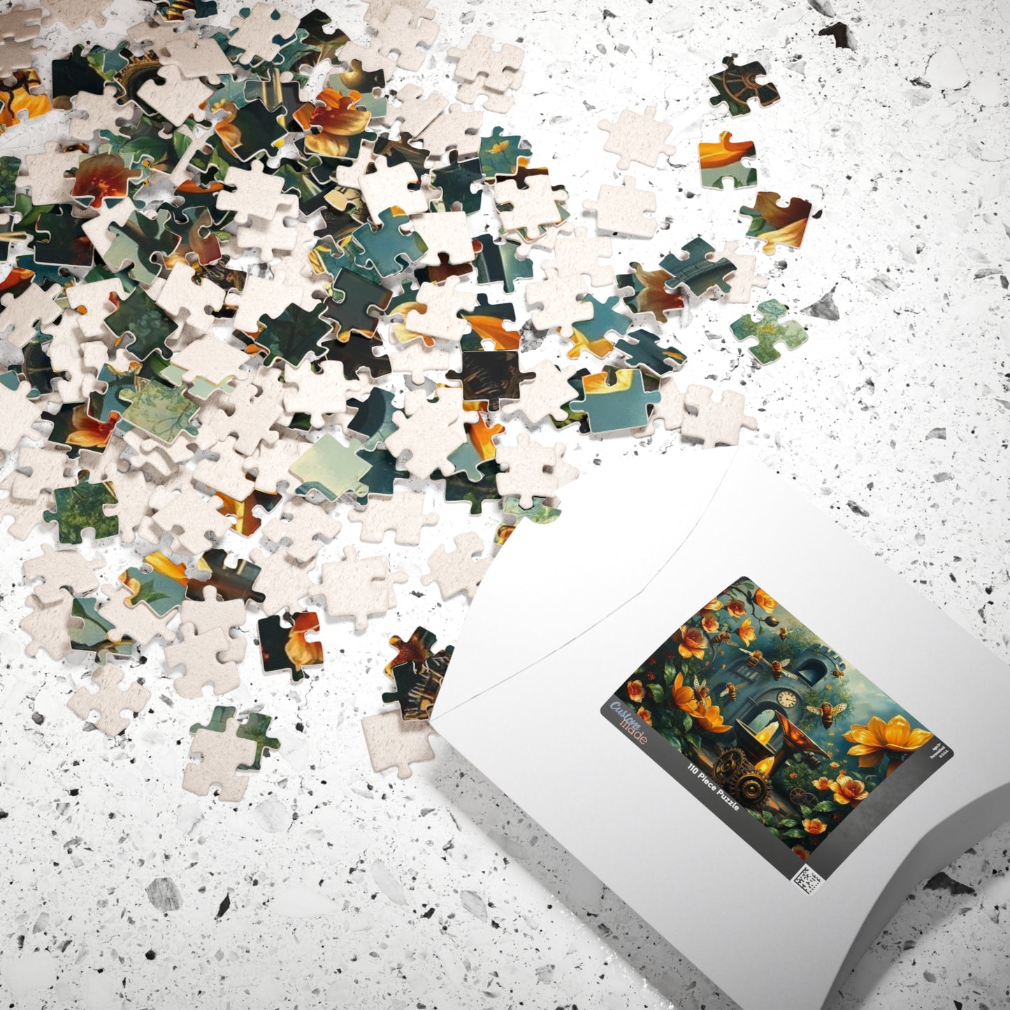 Floral Garden Steampunk Jigsaw Puzzle - Mindful Home Entertainment, Fun Family Game Night, Puzzle Lover Gift for Friend, Unique Brain Teaser Puzzle The Puzzle Chest