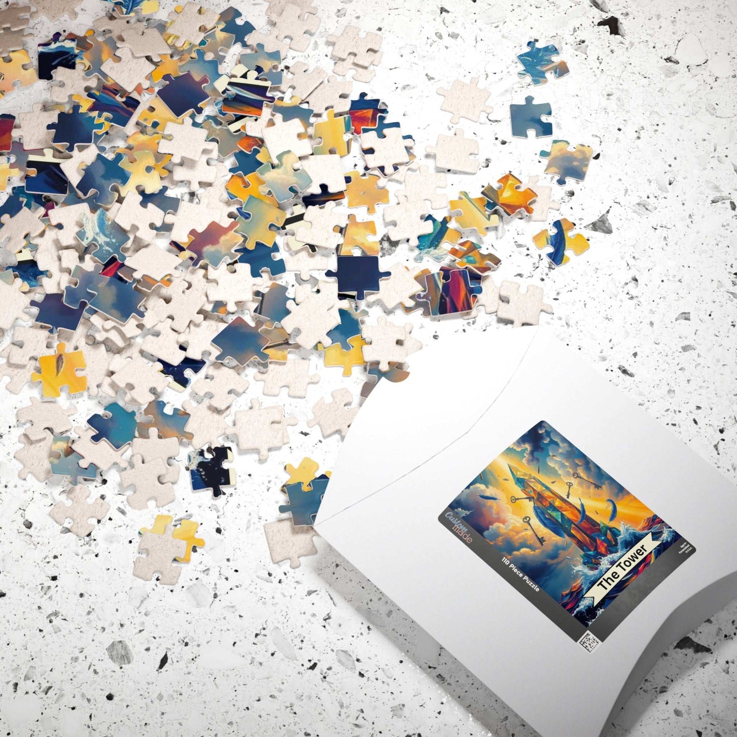 The Tower Jigsaw Puzzle - Tarot Style Game for Family Fun, Holiday Birthday Gift for Puzzle Lovers, Home Decor Activity, Mindfulness Puzzle The Puzzle Chest