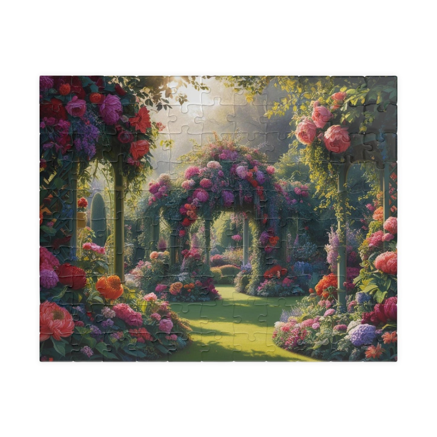 Serene Garden Jigsaw Puzzle, 110-1014 Piece Floral Design, Perfect for Family Game Night, Nature Lover Flower Enthusiast Gift 110 pcs (Horizontal) Puzzle The Puzzle Chest