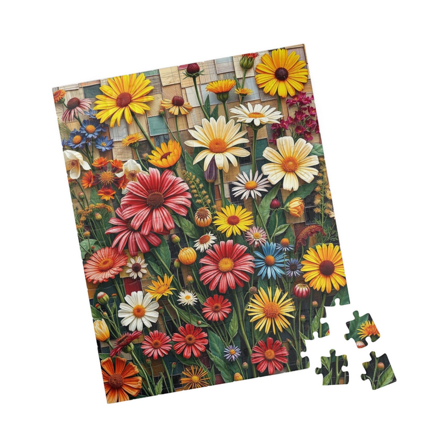 Vibrant Flower Garden Mosaic Puzzle | Perfect Gift for Nature Lovers and Art Enthusiasts, Family Bonding Activity, Birthday, and Relaxation Puzzle The Puzzle Chest