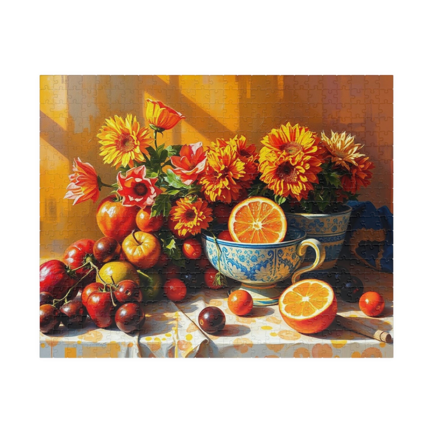 Floral Still Life Puzzle, Vintage Style Art Adult Jigsaw Game, Family Activity Home Entertainment, Gift for Garden Lover, Puzzle Enthusiast 520 pcs (Horizontal) Puzzle The Puzzle Chest