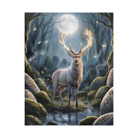 Majestic Stag Puzzle, Whimsical Deer Jigsaw Game, Mind Challenging Relaxing Indoor Activity for Puzzle Enthusiasts Animal Lovers, Nature 252 pcs (Vertical) Puzzle The Puzzle Chest