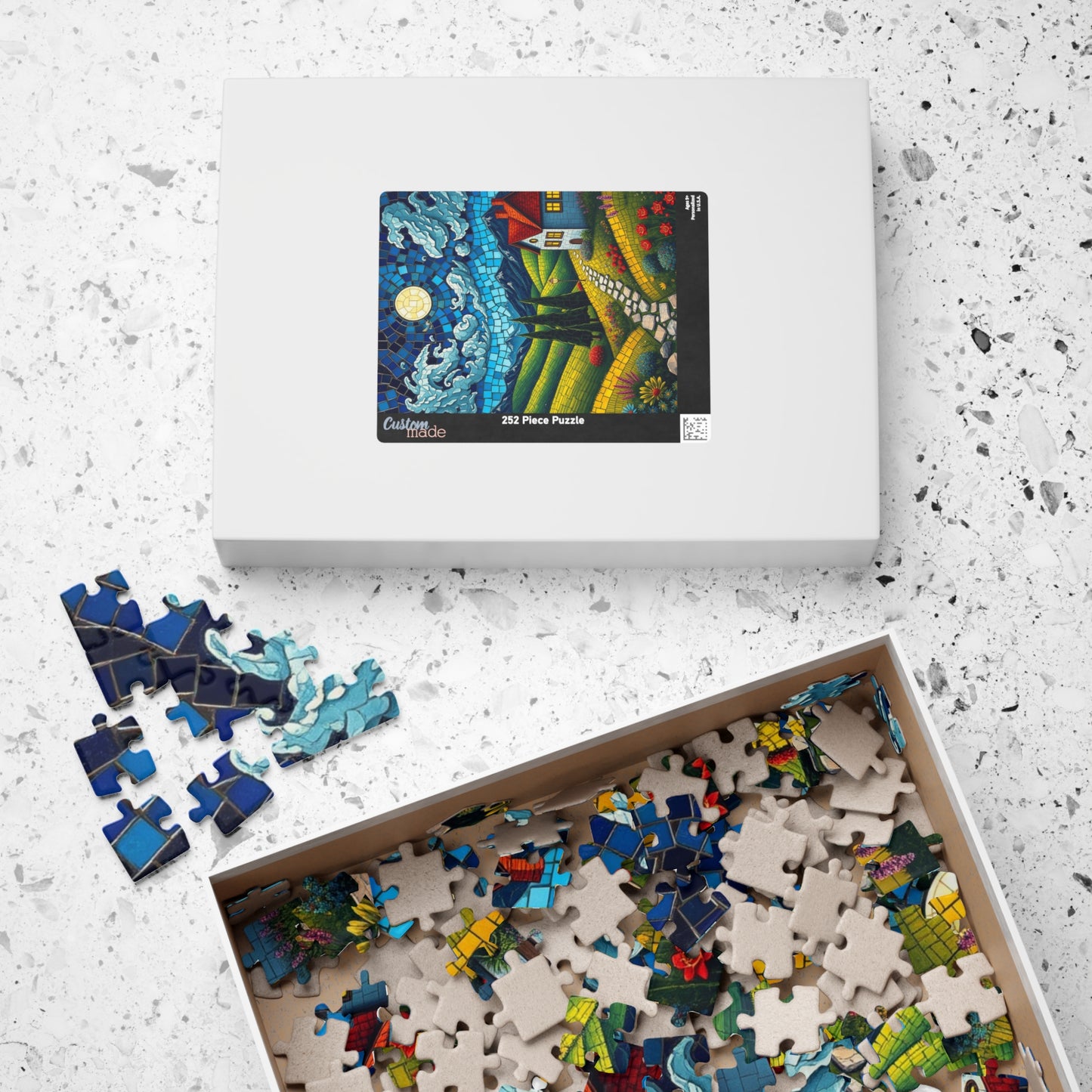 Mosaic Puzzle, Charming Landscape Whimsical Mosaic Tile, Adult Jigsaw Game Toy, Family Fun, Stress Relief Activity, Home Decor, Brain Teaser Puzzle The Puzzle Chest