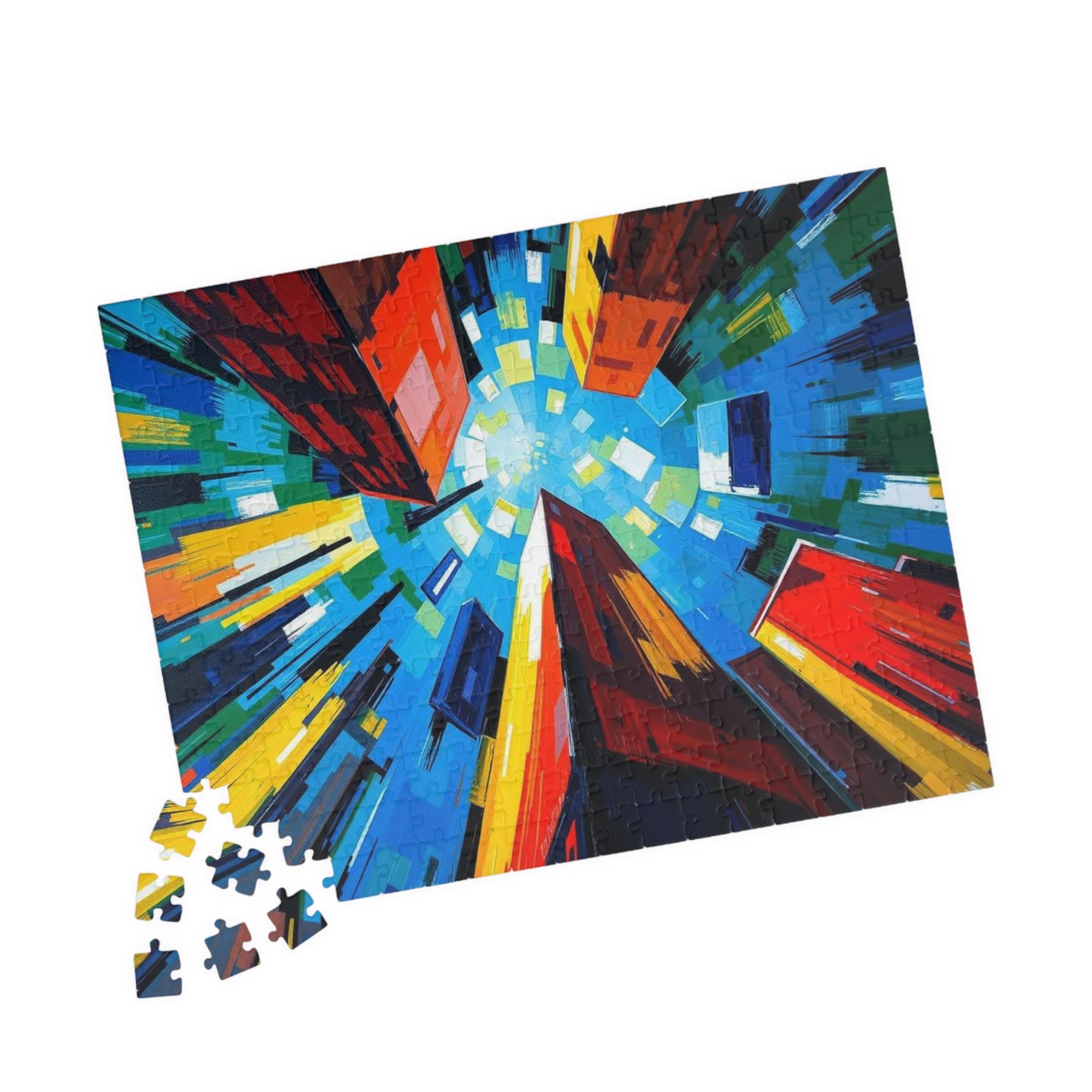 Colorful Cityscape Puzzle - Abstract Jigsaw Game for Fun Family Activity, Gift for Friend, Home Entertainment, Game Night Essential Puzzle The Puzzle Chest