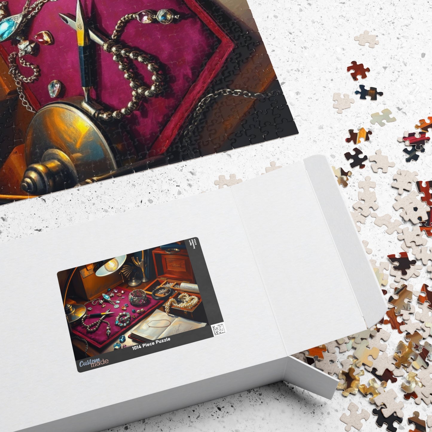 Jewelry Maker Workbench Jigsaw Puzzle, Intricate Beads, Gems and Crafting Scene, Detailed Crafting Table Design, Mindful Hobby, DIY Crafters Puzzle The Puzzle Chest
