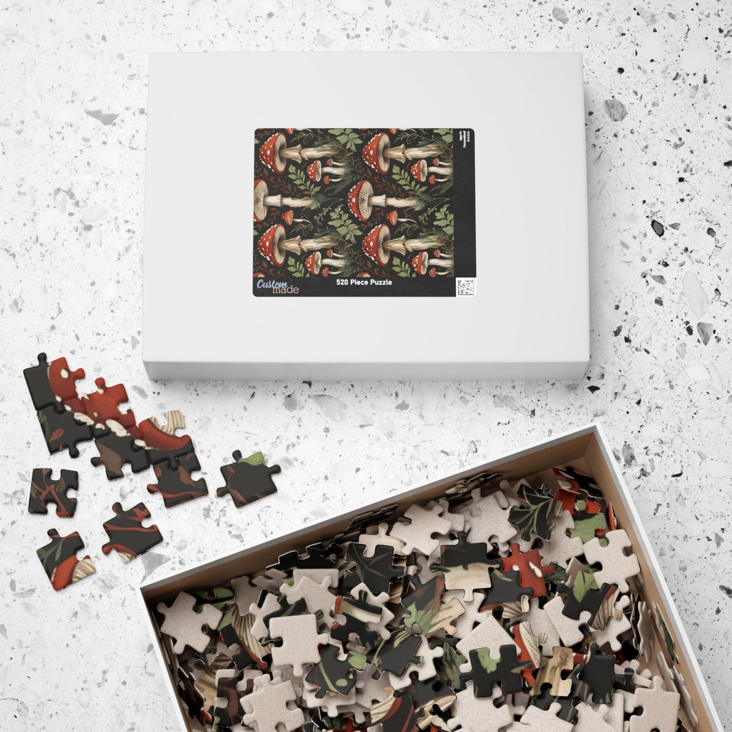 Vintage Mushroom Collage Jigsaw Puzzle, Nature Inspired Toadstool Art, Fun Fungi Game for Family Bonding, Puzzle Lover Best Unique Gift Puzzle The Puzzle Chest