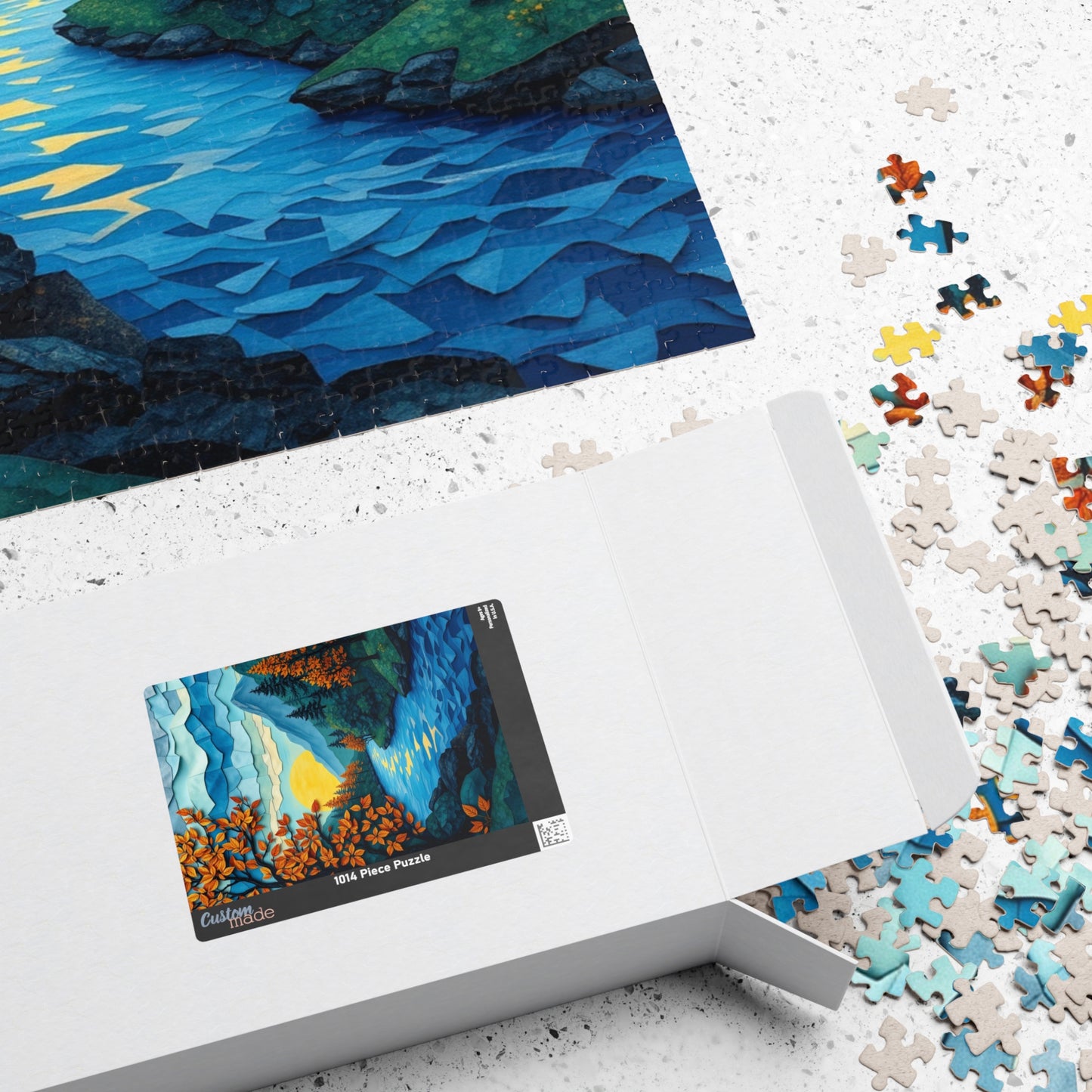 Mosaic Autumn Sunrise Landscape Jigsaw Puzzle, Fun Family Activity, Gift for Nature Enthusiasts Puzzle The Puzzle Chest