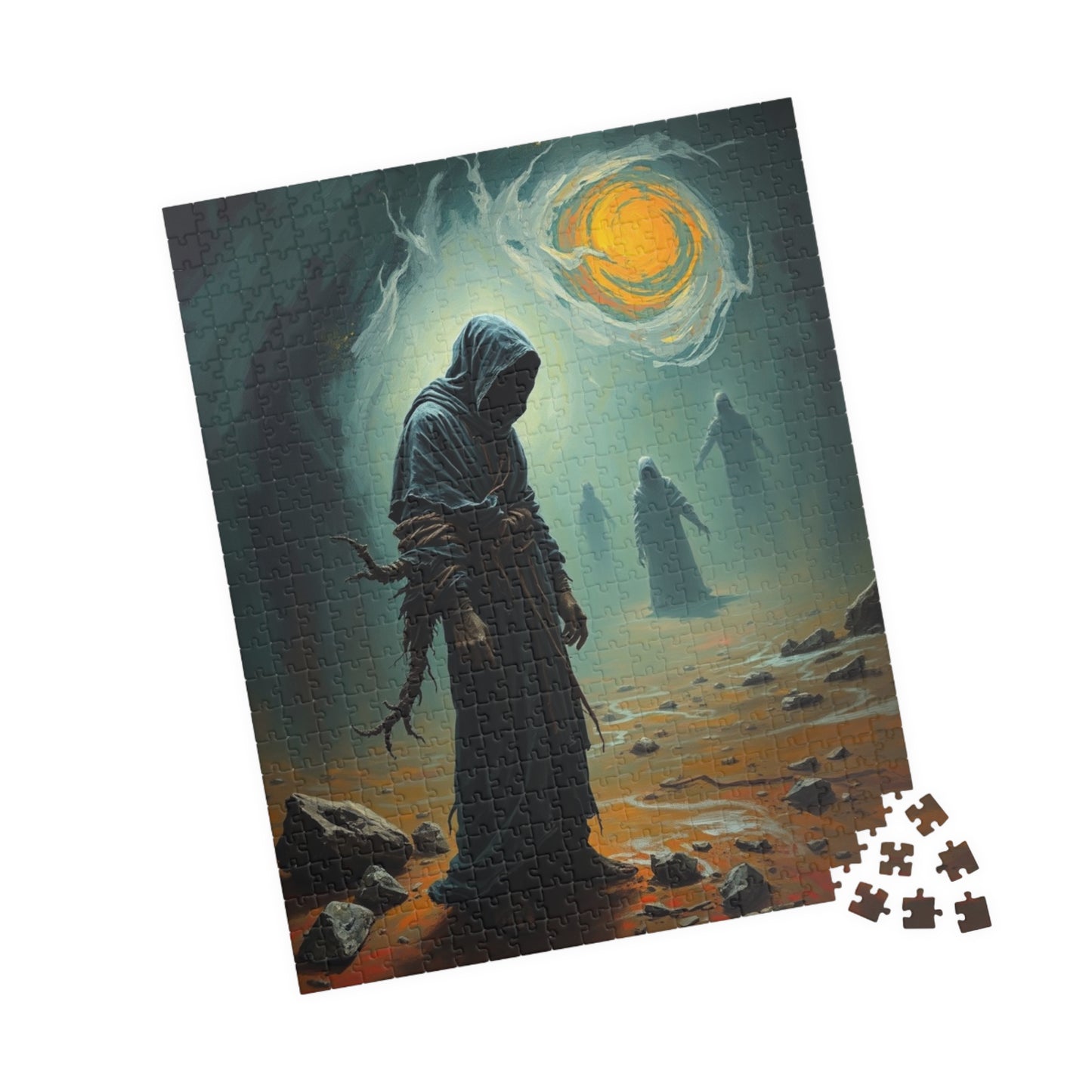 Mystical Dark Fantasy Puzzle - Tormented Figure in Barren Wasteland Gothic Art, Solo Fun or Family Game Night, Ideal Gift for Puzzle Lovers Puzzle The Puzzle Chest