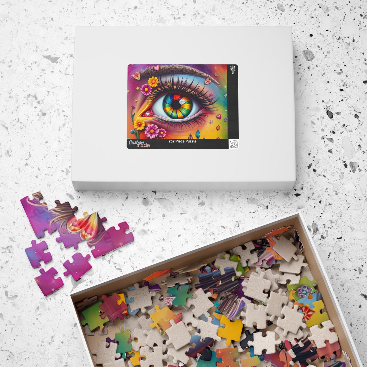 Watchful Heart - LGBTQ+ Pride Surreal Jigsaw Puzzle, Rainbow Eye Puzzle, Colorful Pride Puzzle for Holiday Birthday Pride Month Gift Puzzle The Puzzle Chest