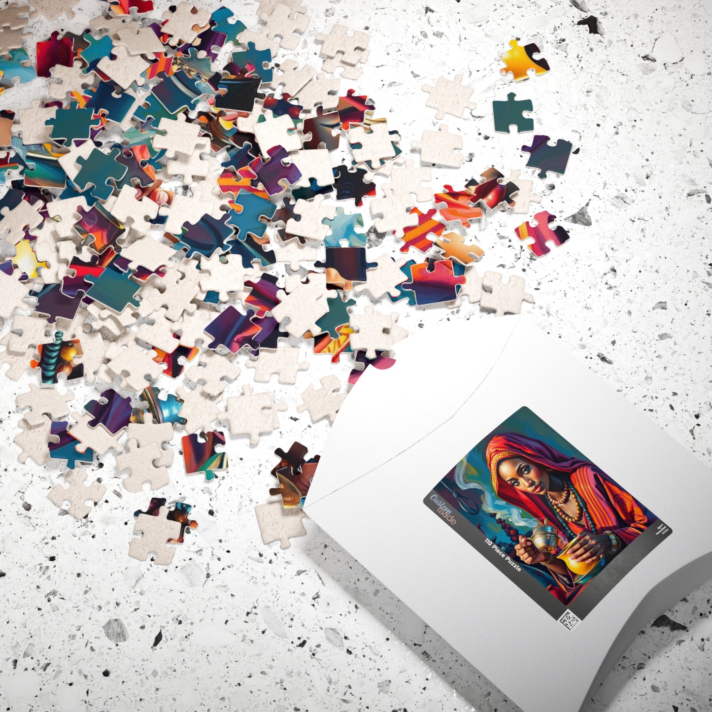 Cultural Puzzle Ethiopian Woman Performing Coffee Ceremony, Traditional Mystical Art, Family Friendly Jigsaw Game, Puzzle Enthusiast Gift Puzzle The Puzzle Chest