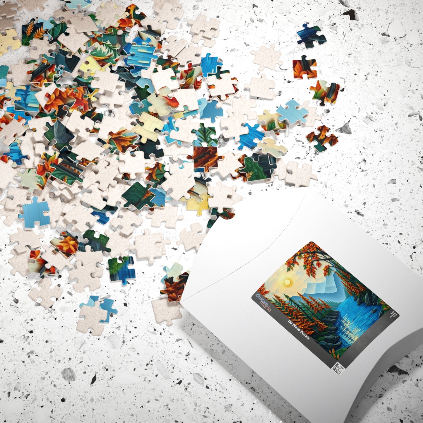 Mosaic Jigsaw Puzzle, Enchanted Forest Sunrise Landscape, 110-1014 Piece, Meditation Relaxation Game, Family Activity, Decorative Art, Gift Puzzle The Puzzle Chest