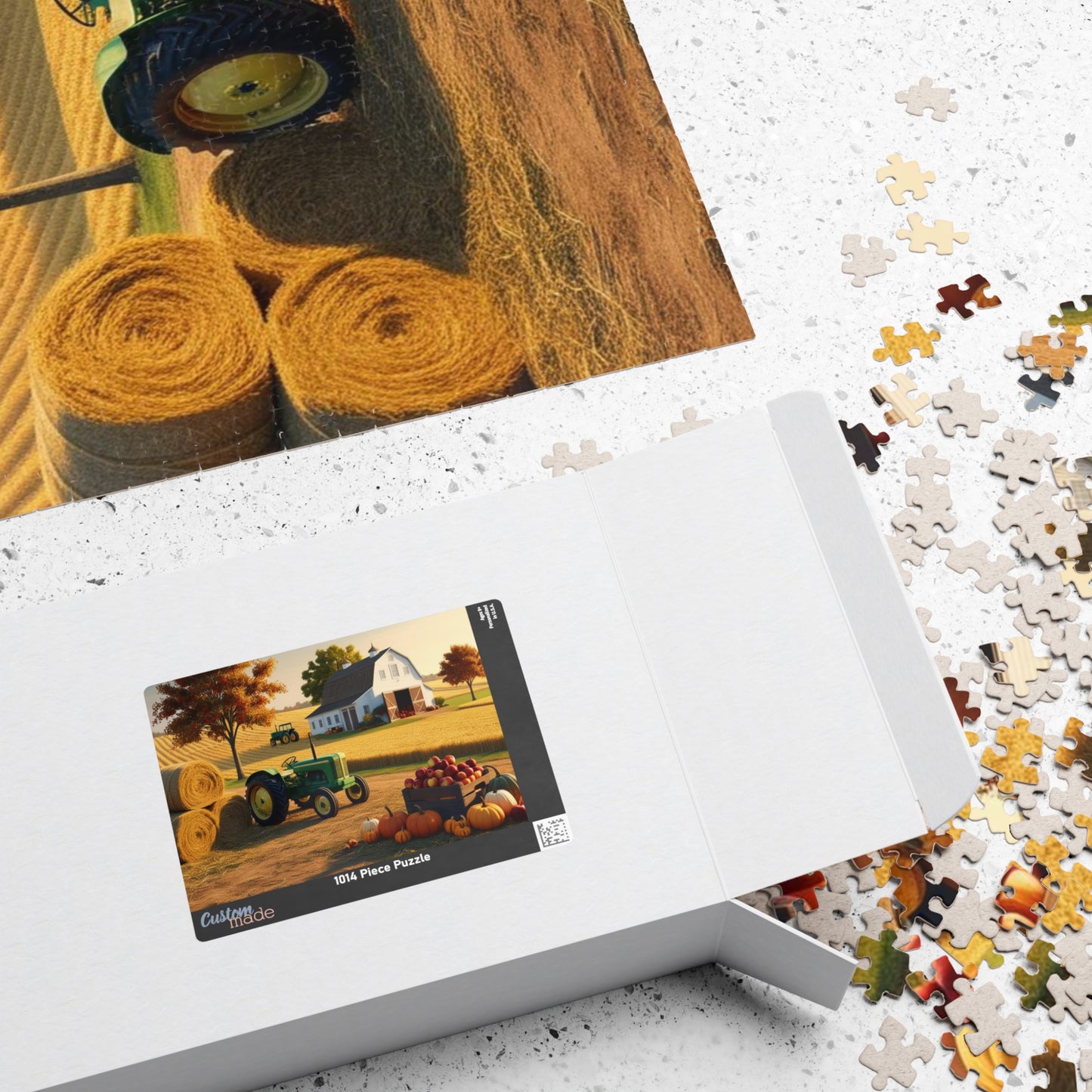 Fall Farm Scene Puzzle - 110-1014 Pieces Landscape Jigsaw Game, Gift for Autumn Lovers, Perfect for Family Game Night, Agricultural Art Puzzle The Puzzle Chest