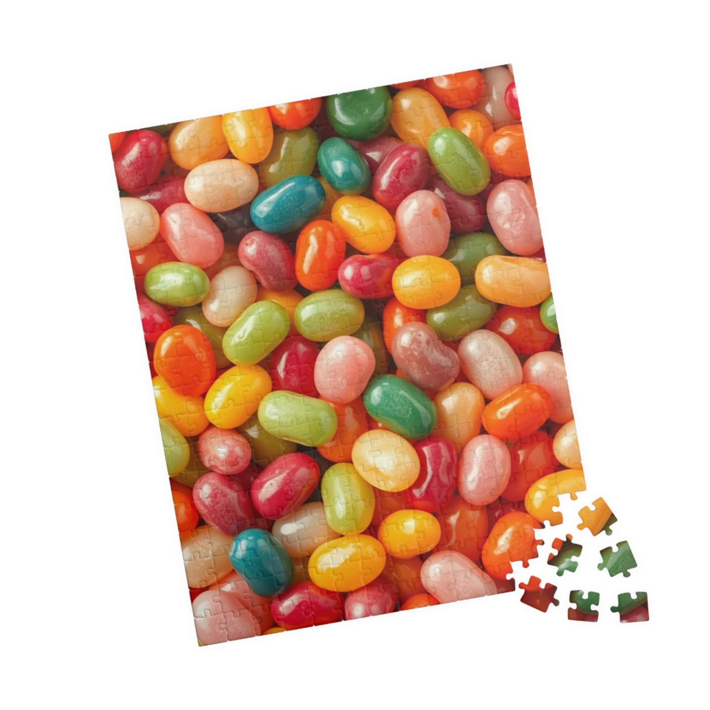 Chaotic Jelly Beans Puzzle, Vibrant Sweets-Themed Jigsaw, Bright Colorful Food Collage, Family Activity, Quiet Pastime, Foodie Puzzle Lover Puzzle The Puzzle Chest